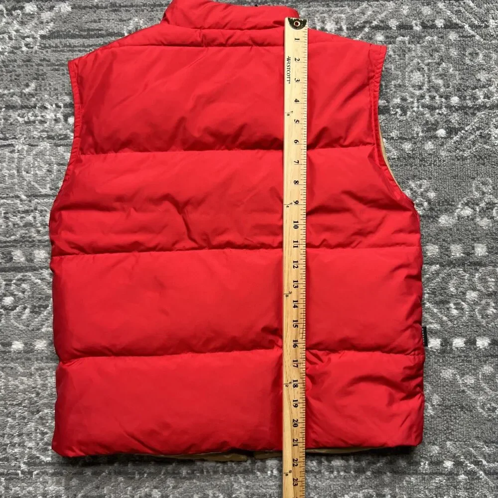 Weekend Max Mara Womens Reversible Puffer Vest Gilet Size 8 Tan Red Luxury - Picture 14 of 14